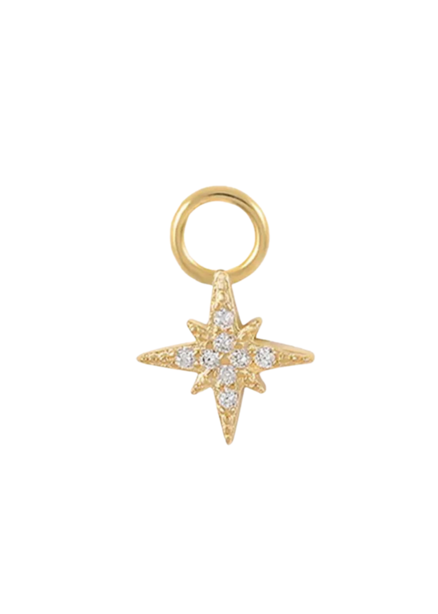 Gold crystal star Welcome hoop charm
