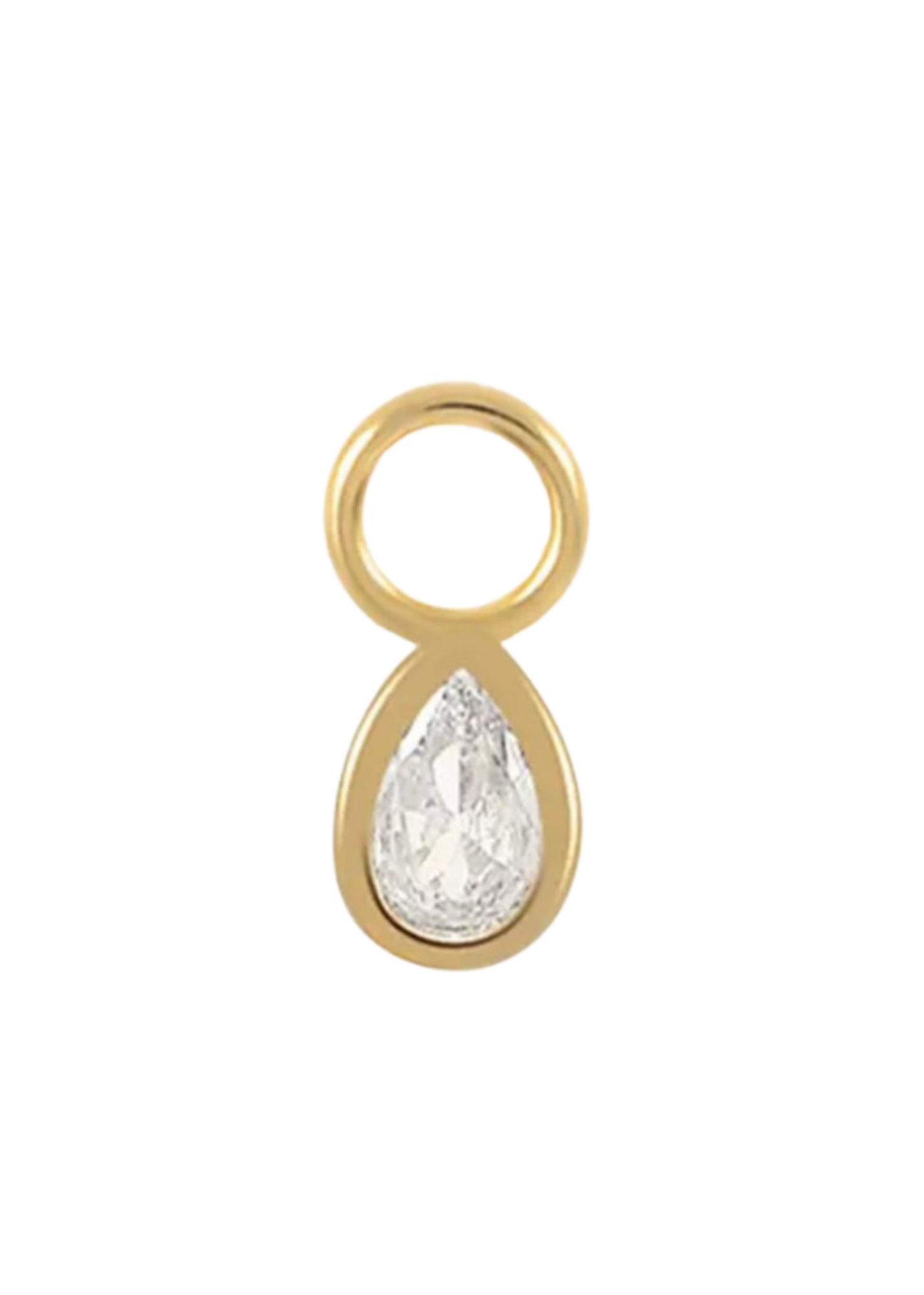 Gold drop Welcome hoop charm