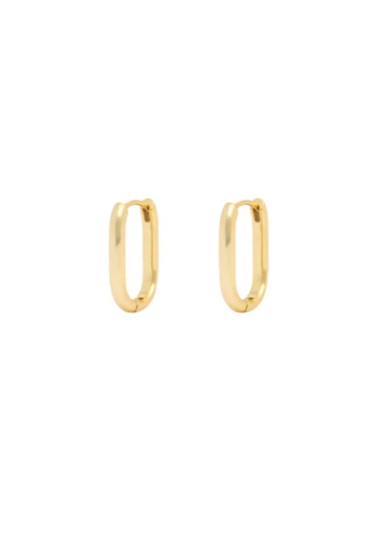 Earrings medium rectangle Welcome hoop