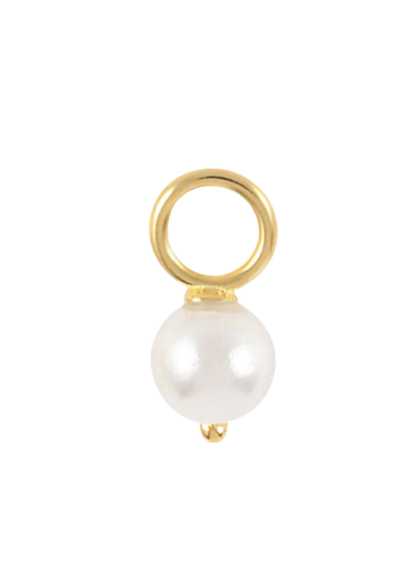 Gold pearl Welcome hoop charm