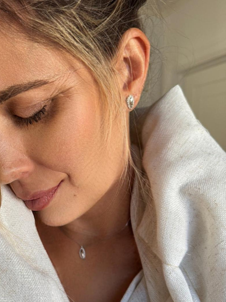 Silver Earring Veil