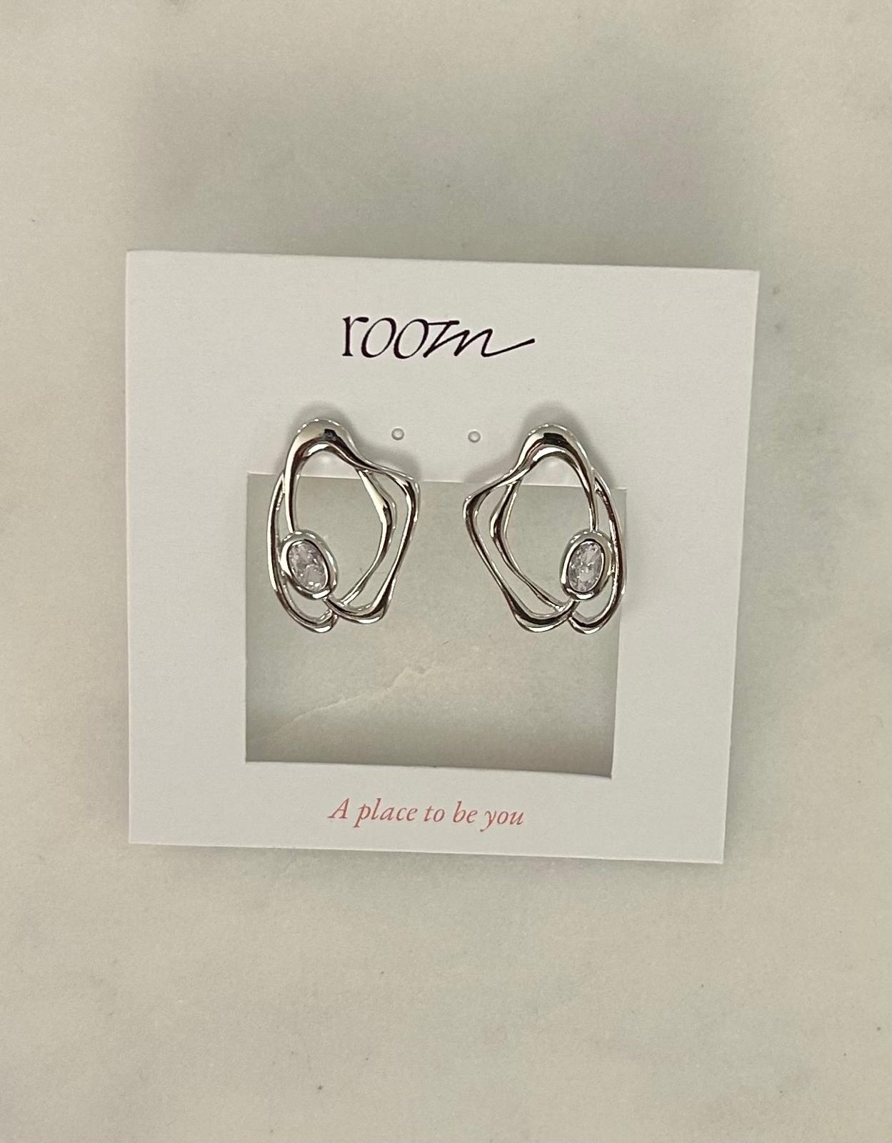 Earring Sparkling Vortex Silver