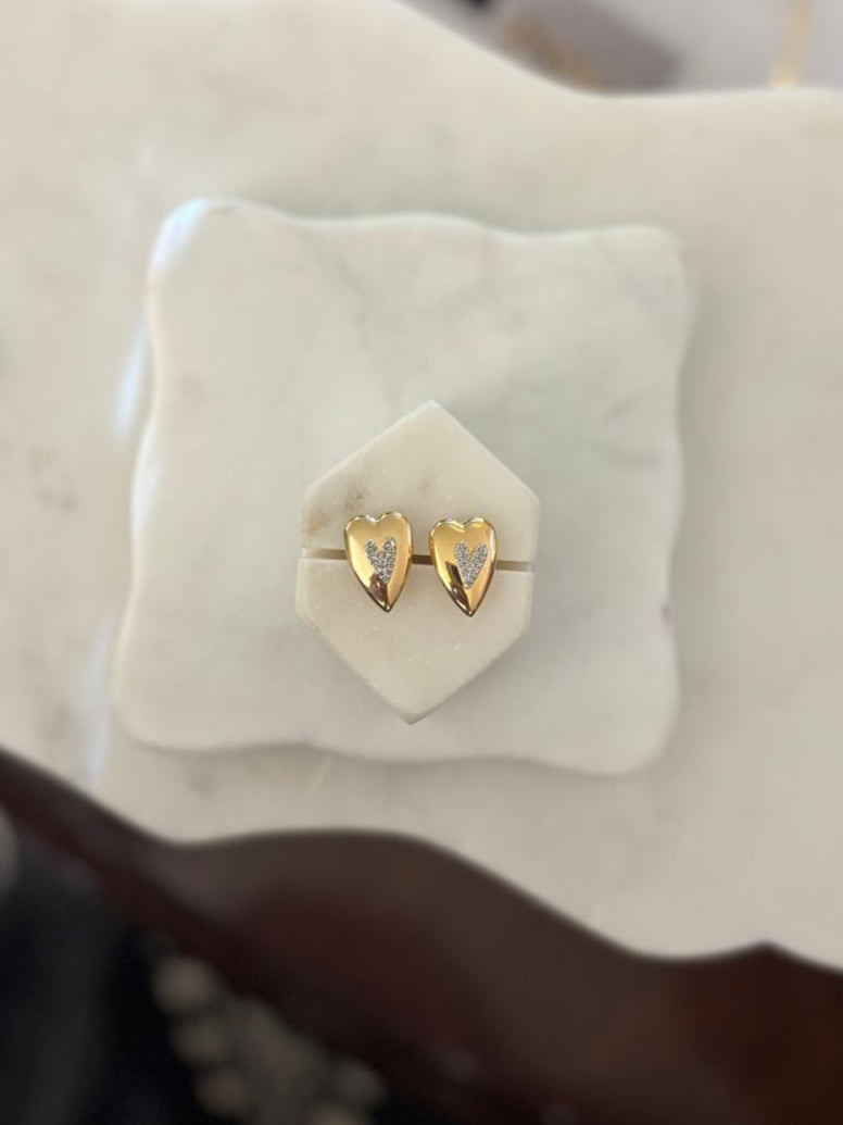 Earring Heart Rise Silver
