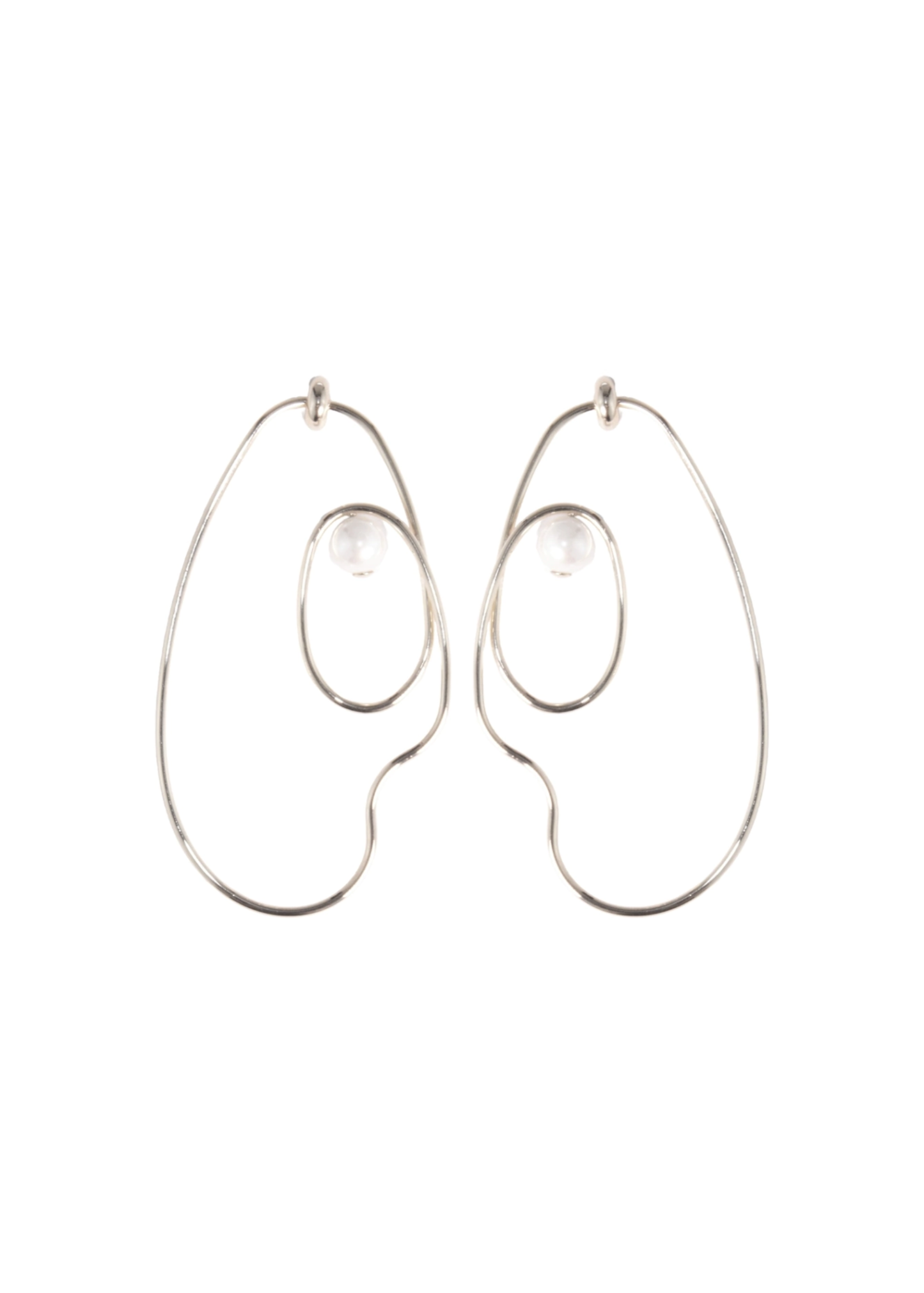 Earring Flame Silver