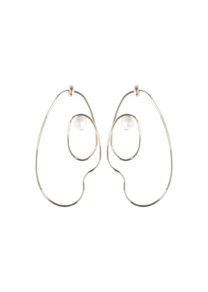 Earring Flame Silver