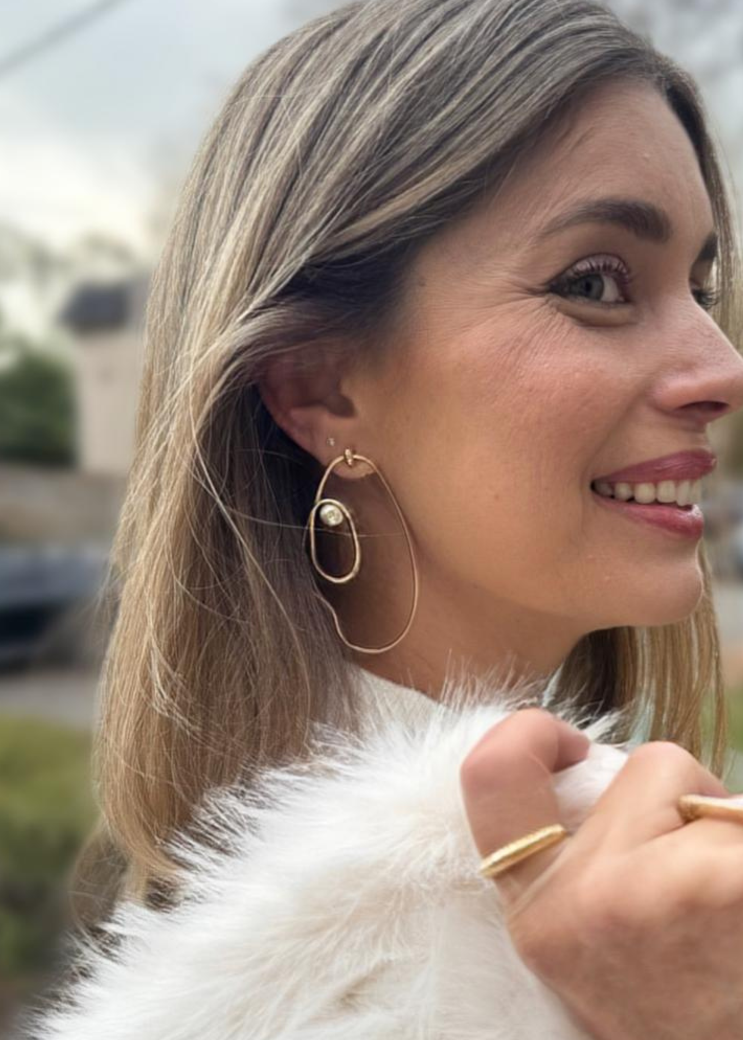 Earring Flame Silver