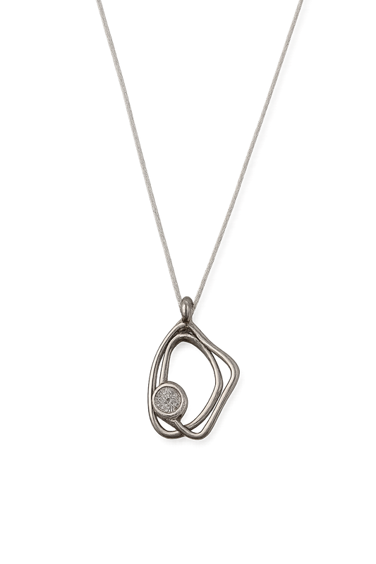 Sparkling Vortex Silver Necklace