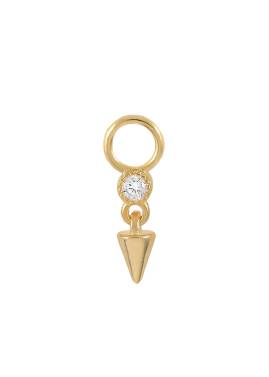 Gold comma Welcome hoop charm