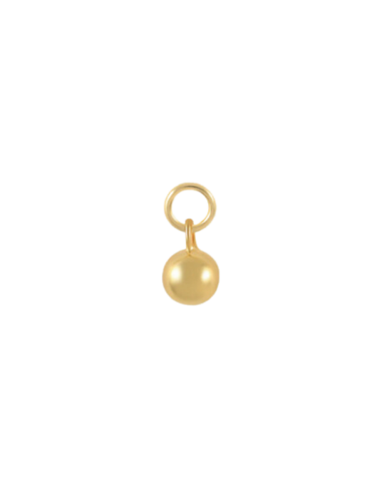 Gold plain ball Welcome hoop charm