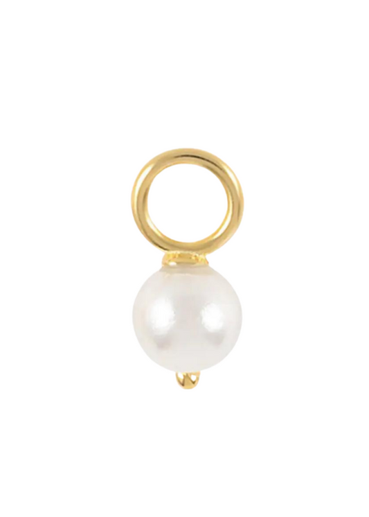 Gold pearl Welcome hoop charm