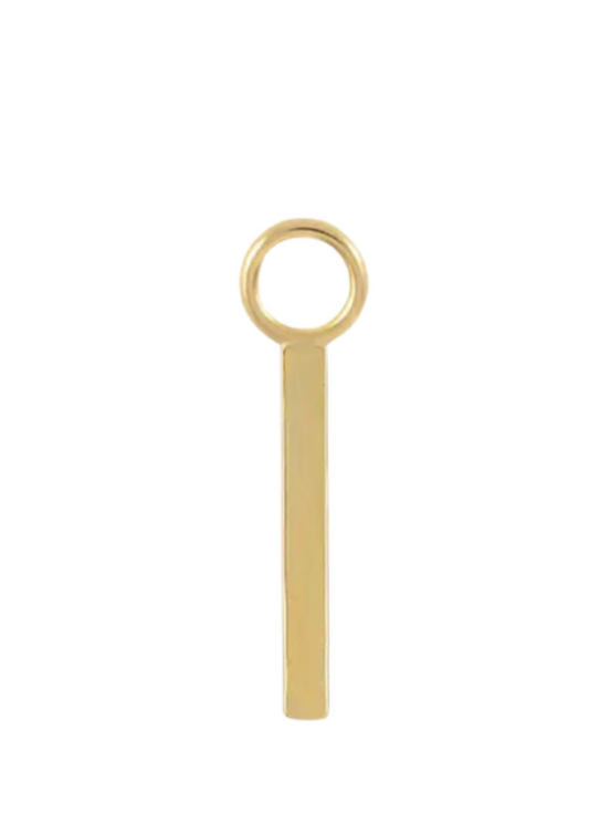Gold plain pin Welcome hoop charm