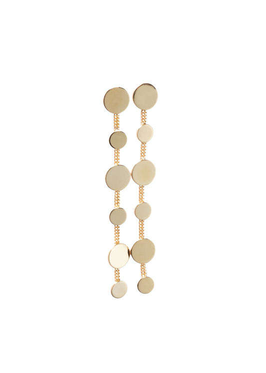 Drops Sky Gold Earrings