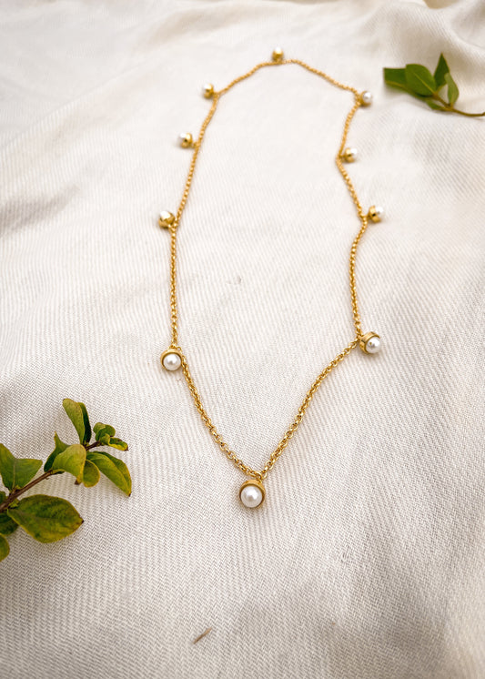 Pearl long necklace Welcome