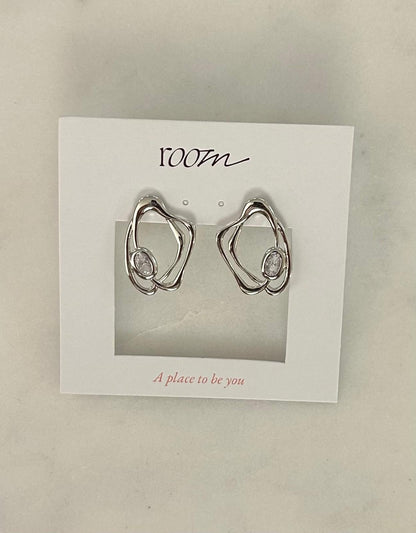 Earring Sparkling Vortex Silver
