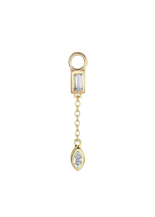 Gold chain Welcome hoop charm